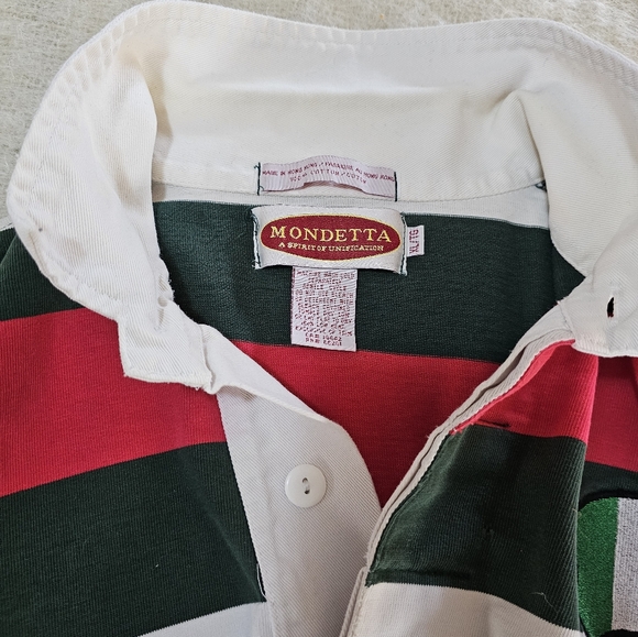 Vintage Mondetta Italy Striped Rugby Shirt - Picture 5 of 6